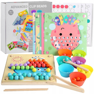 MONTESSORI DREVENÉ PUZZLE LOPTIČKY Tréning mozgu